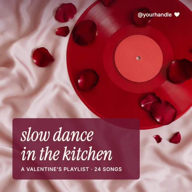 Valentine’s playlist cover template