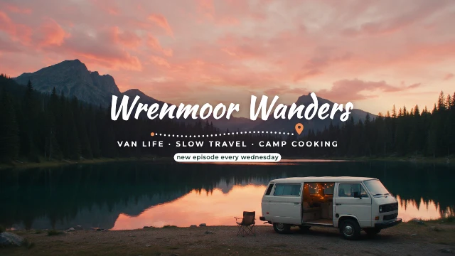 Van life YouTube banner template