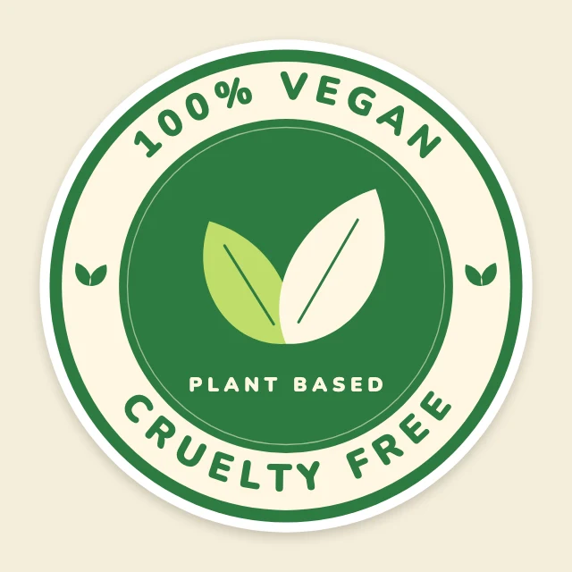 Vegan friendly sticker template