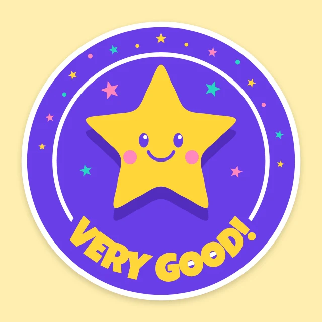 Very good reward sticker template