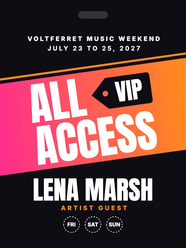 VIP all-access pass template
