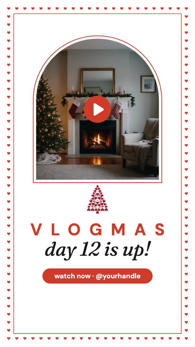 Vlogmas Instagram story template