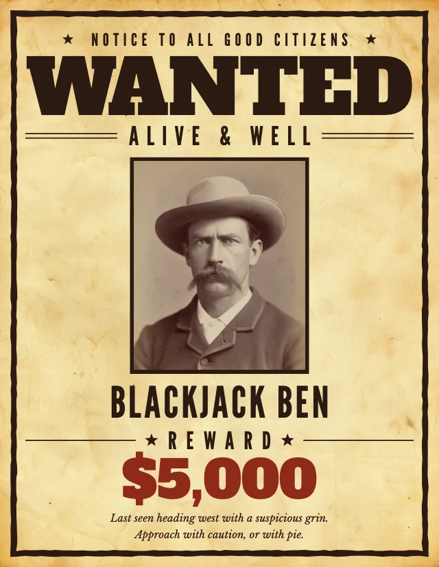 Wanted poster template