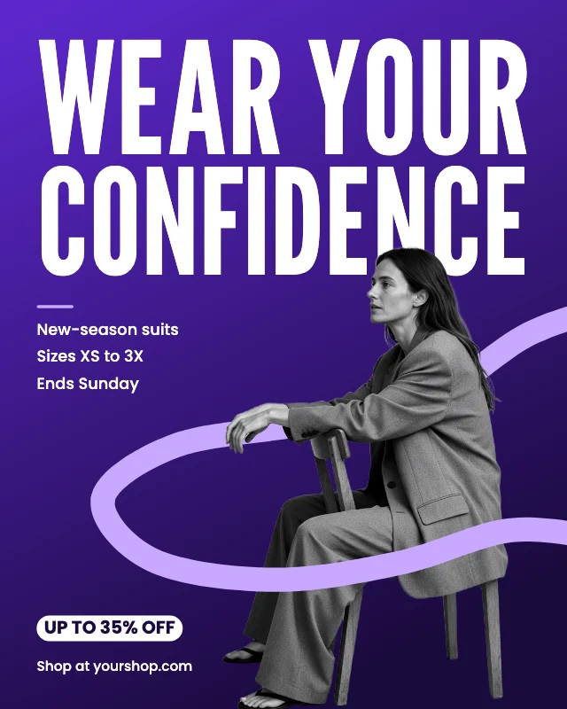 Wear your confidence sale post template