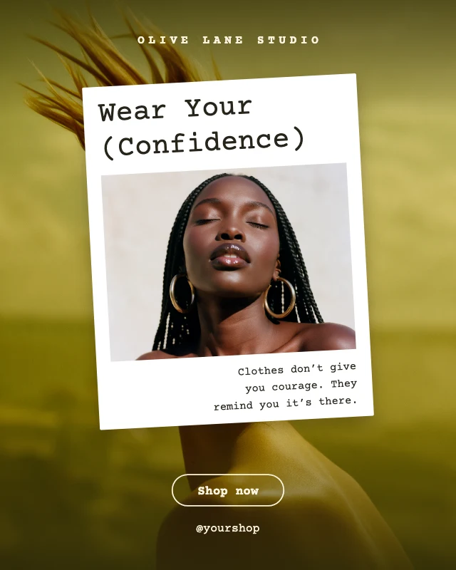Wear your confidence photo card post template