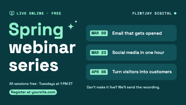 Webinar series X post template