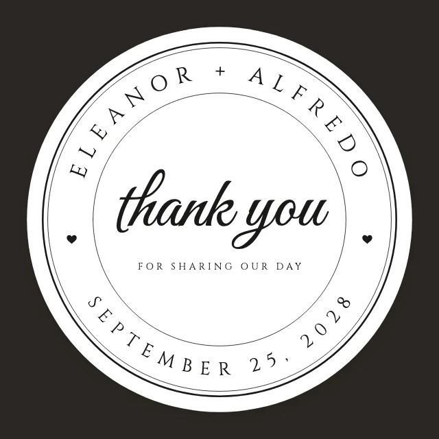 Wedding favor sticker template