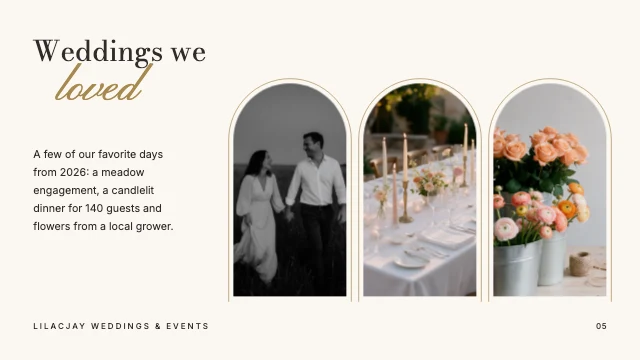Wedding planner services presentation template, page 5 of 8