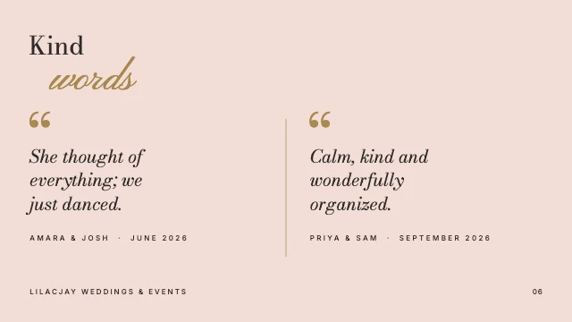 Wedding planner services presentation template, page 6 of 8