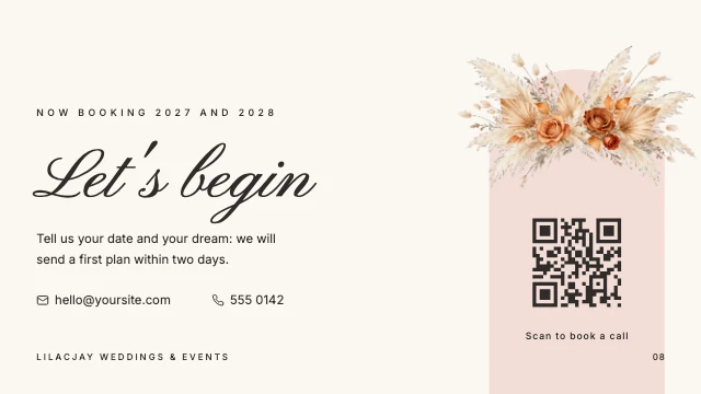Wedding planner services presentation template, page 8 of 8