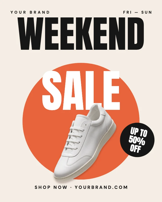 Weekend sale post template