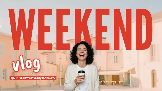 Weekend vlog YouTube thumbnail template