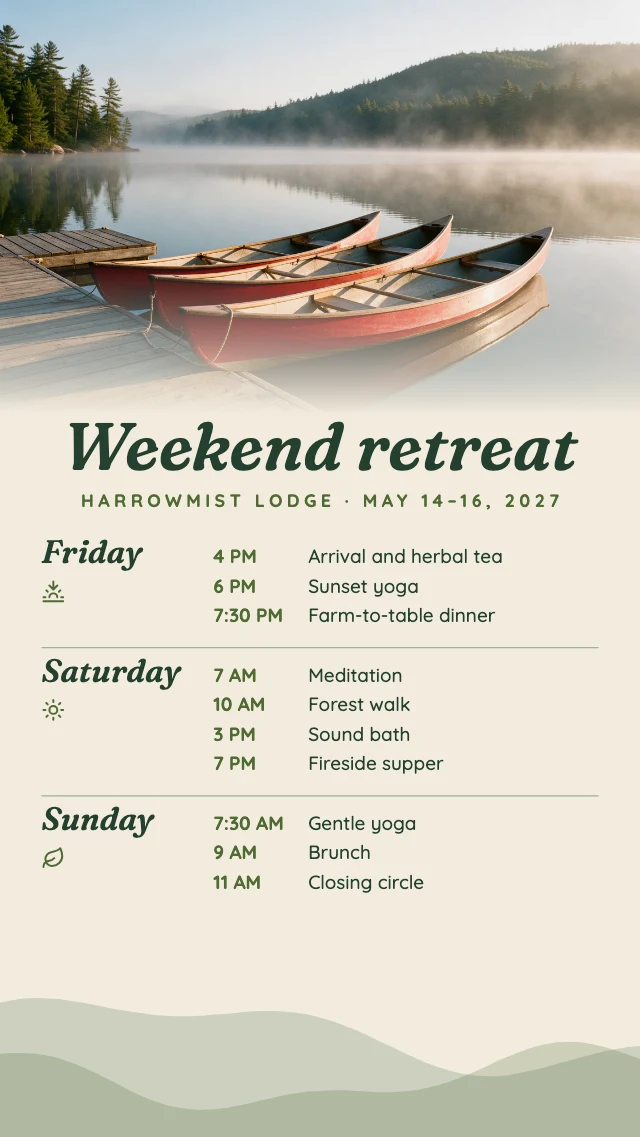 Retreat agenda template