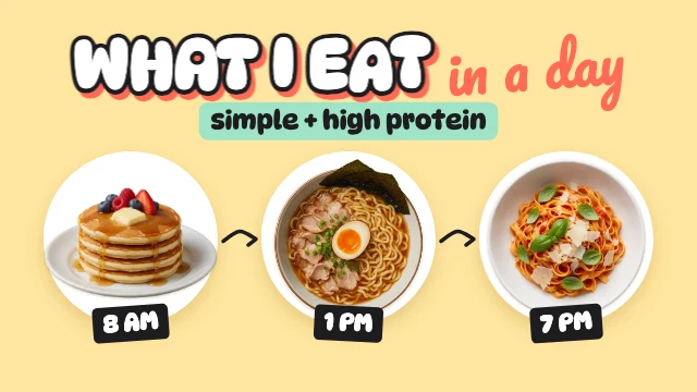 What I eat YouTube thumbnail template