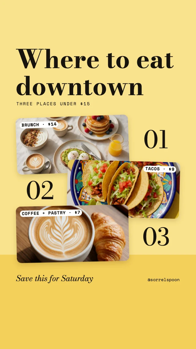 Food guide Instagram story template