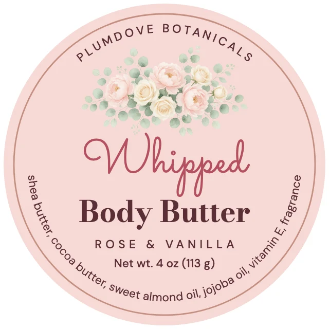 Body butter jar label template