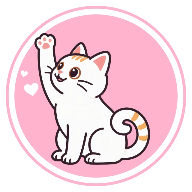 White cat matching profile picture template