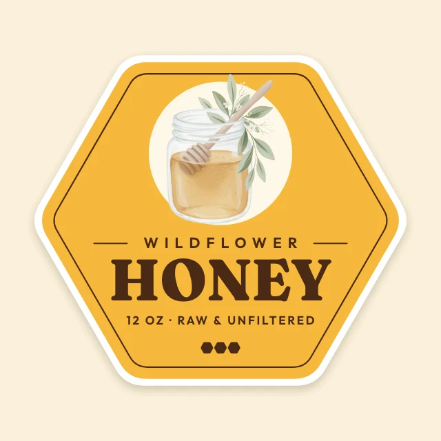 Honey jar label template