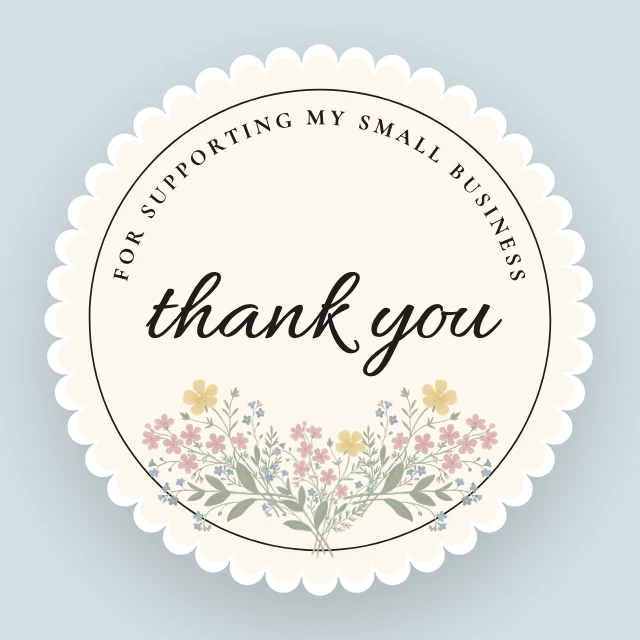 Wildflower small business thank-you seal template