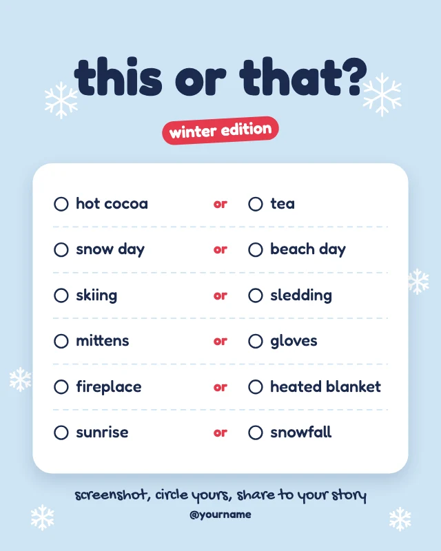 Winter this or that post template
