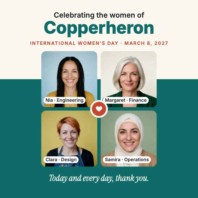 Women of our team LinkedIn post template