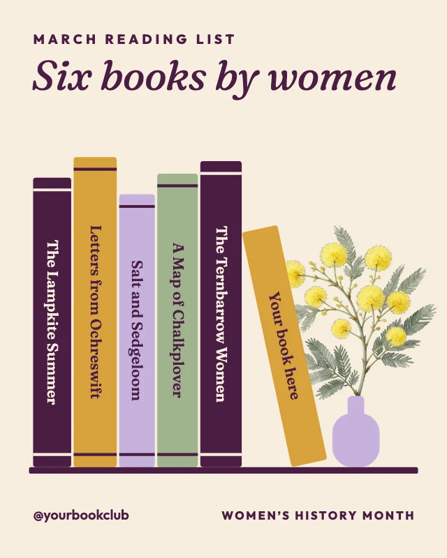 Women’s History Month reading list template