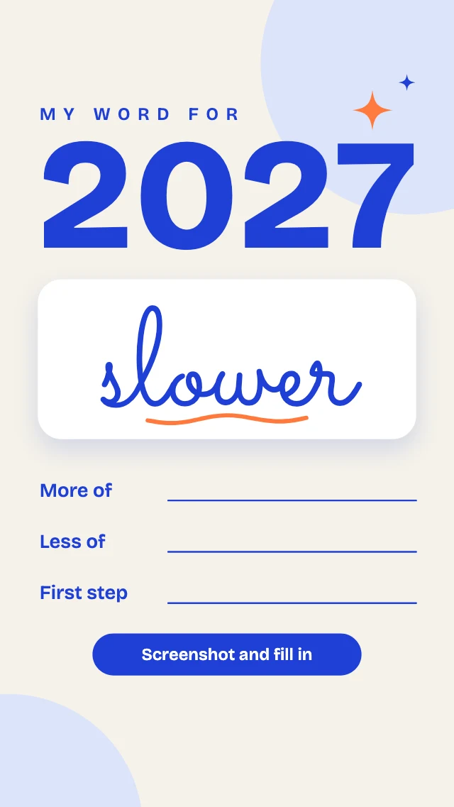 Word of the year story template