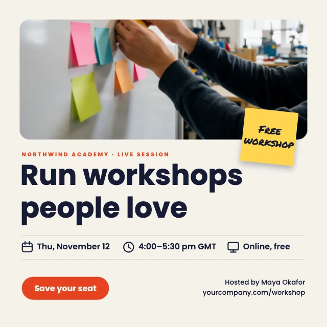 Workshop invitation LinkedIn post template