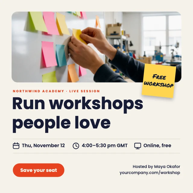 Workshop invitation LinkedIn post template