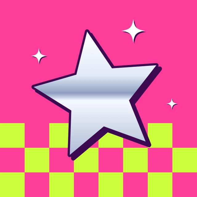 Y2K star profile picture template