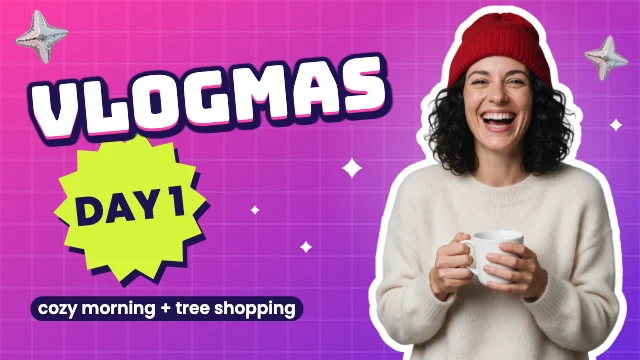 Vlogmas YouTube thumbnail template