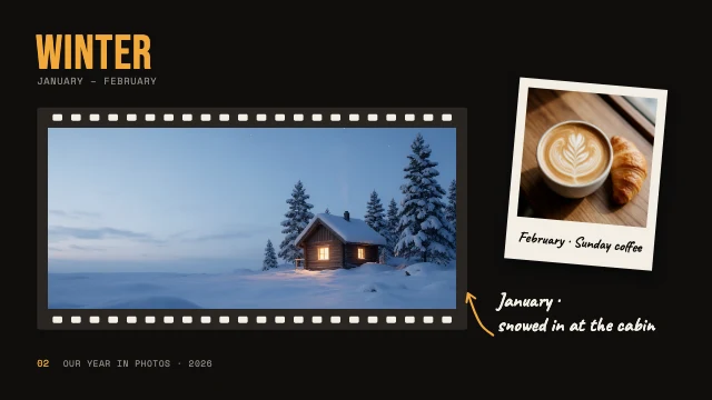 Year in review presentation template, page 2 of 8