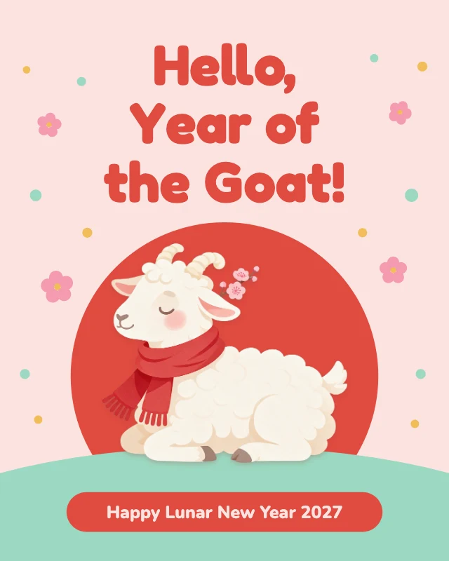 Year of the Goat post template