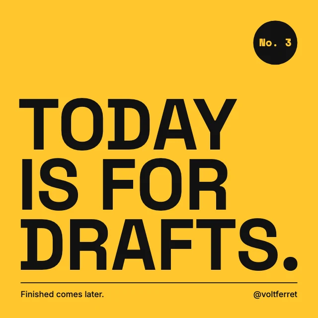 Bold yellow typography post template