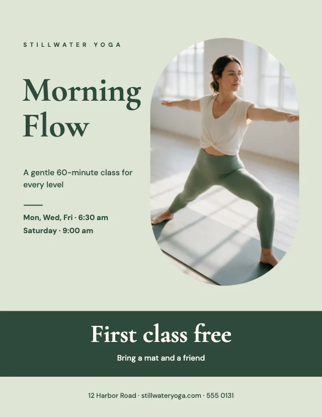 Class flyer template