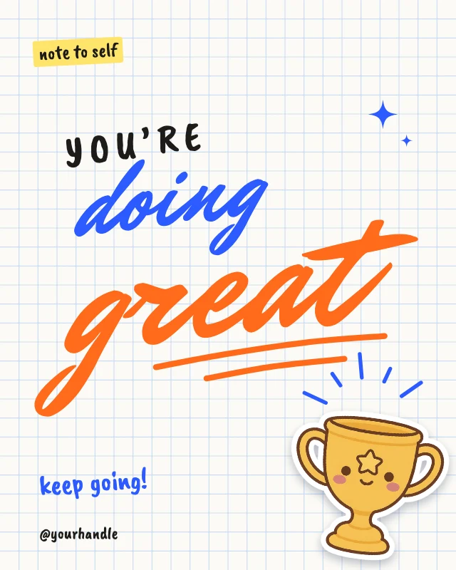 You’re doing great post template
