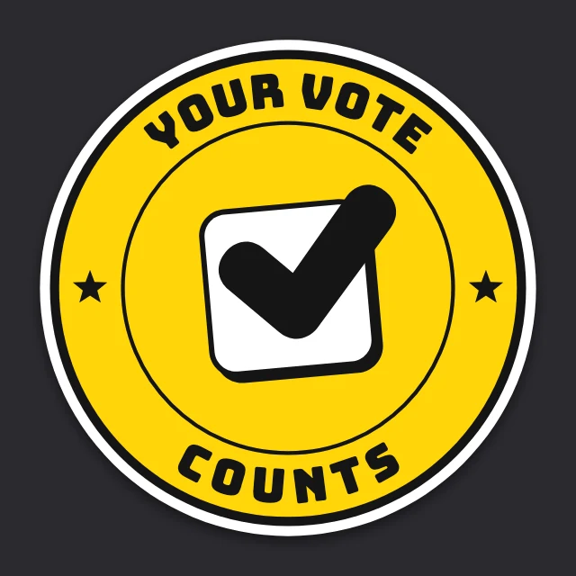 Your vote counts sticker template