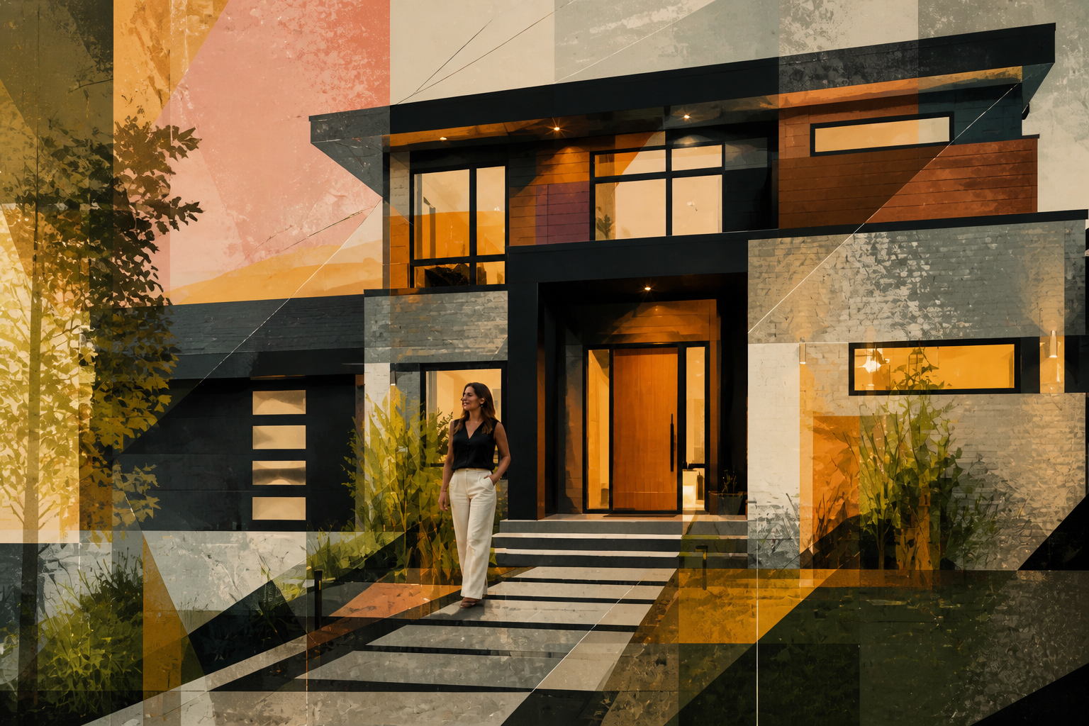 Abstract architectural scene (after)