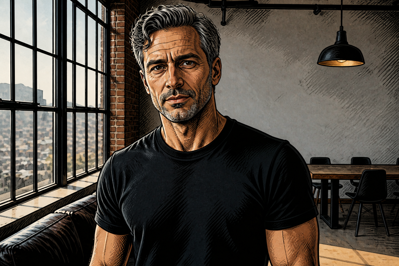 Comic-style older self (after)