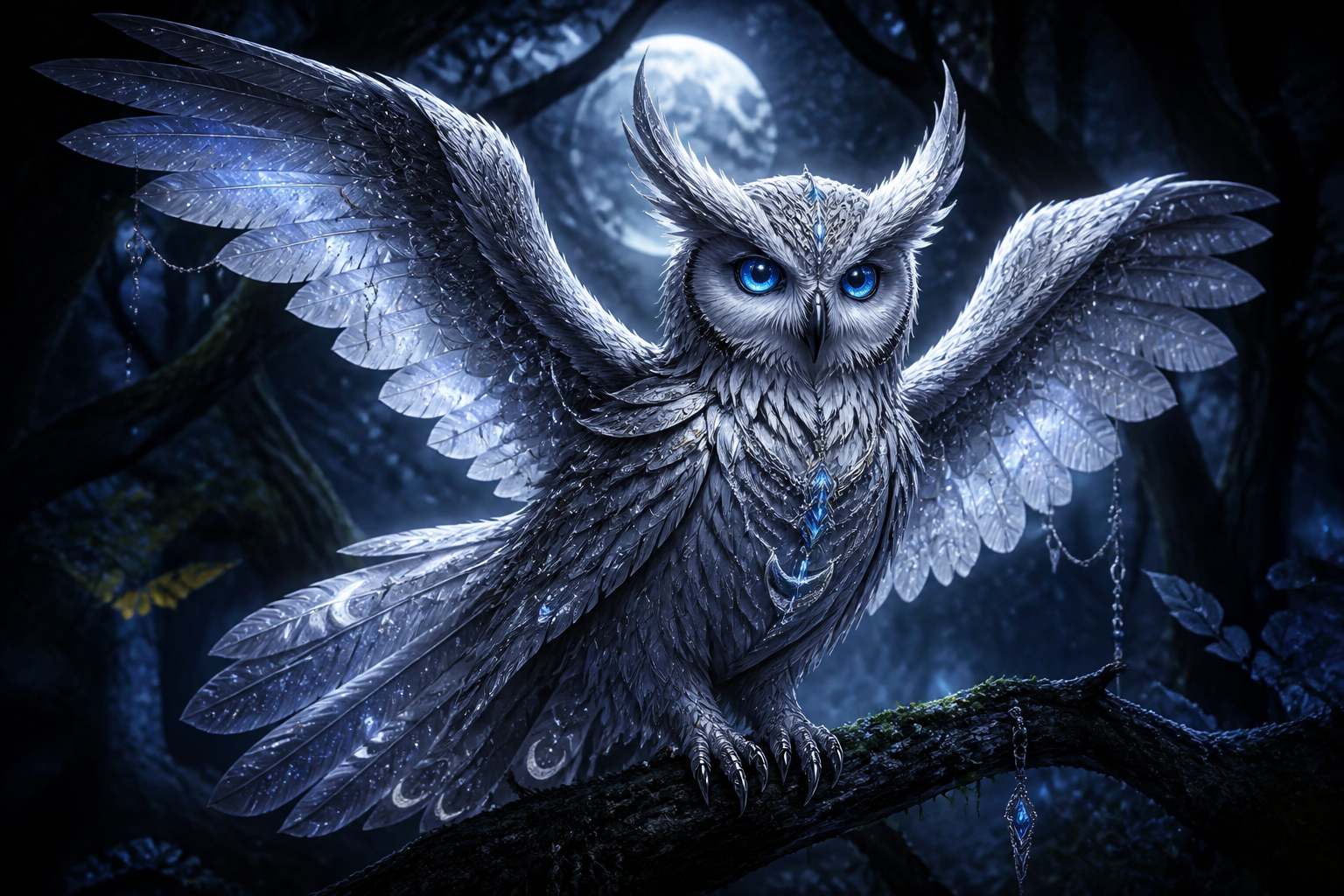 Mystical fantasy owl