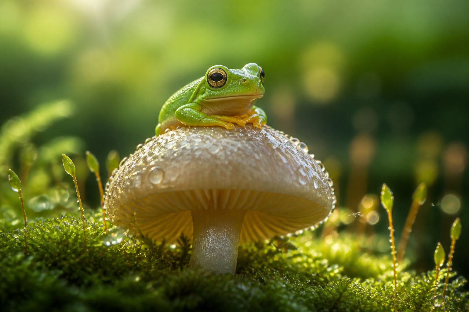 Macro tree frog portrait