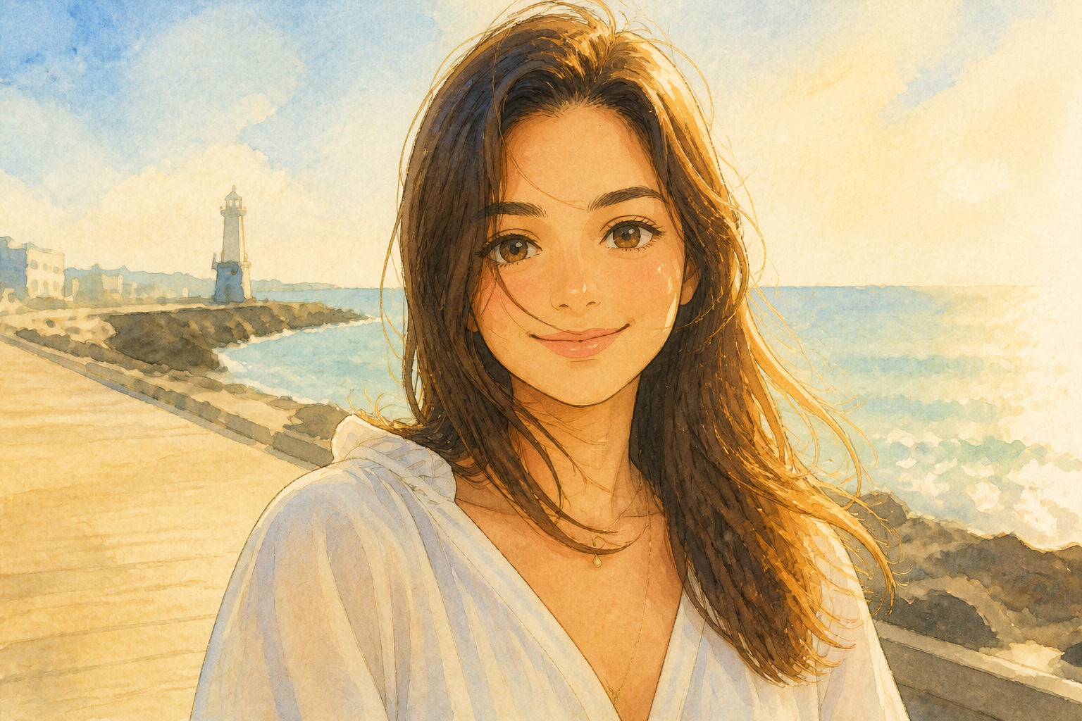 Ghibli watercolor style (after)