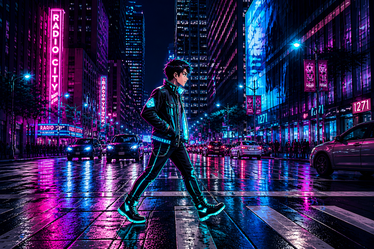Cyber anime street (after)