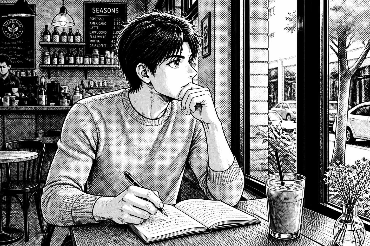 Manga cafe look (after)