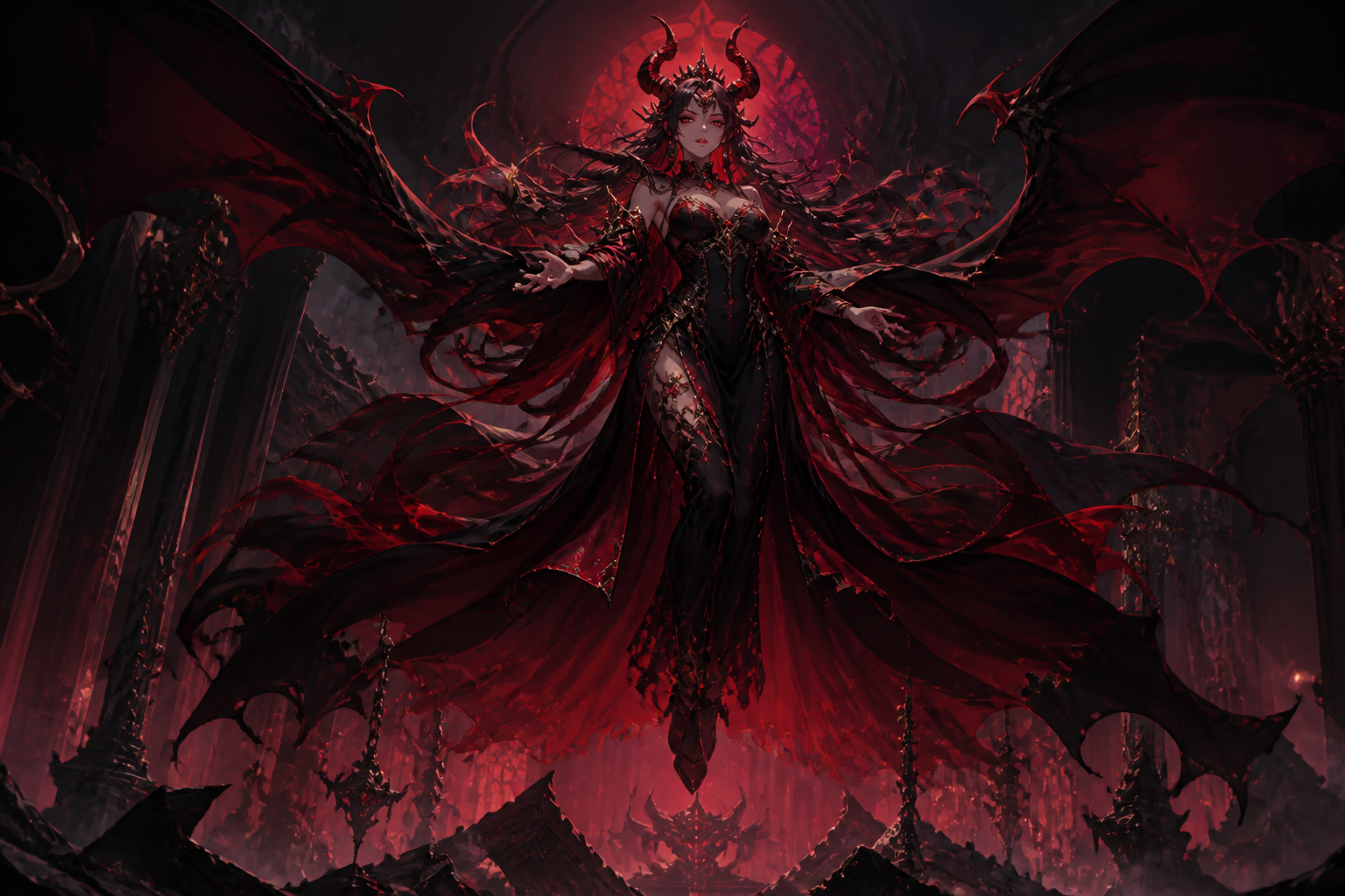 Dark fantasy demon queen