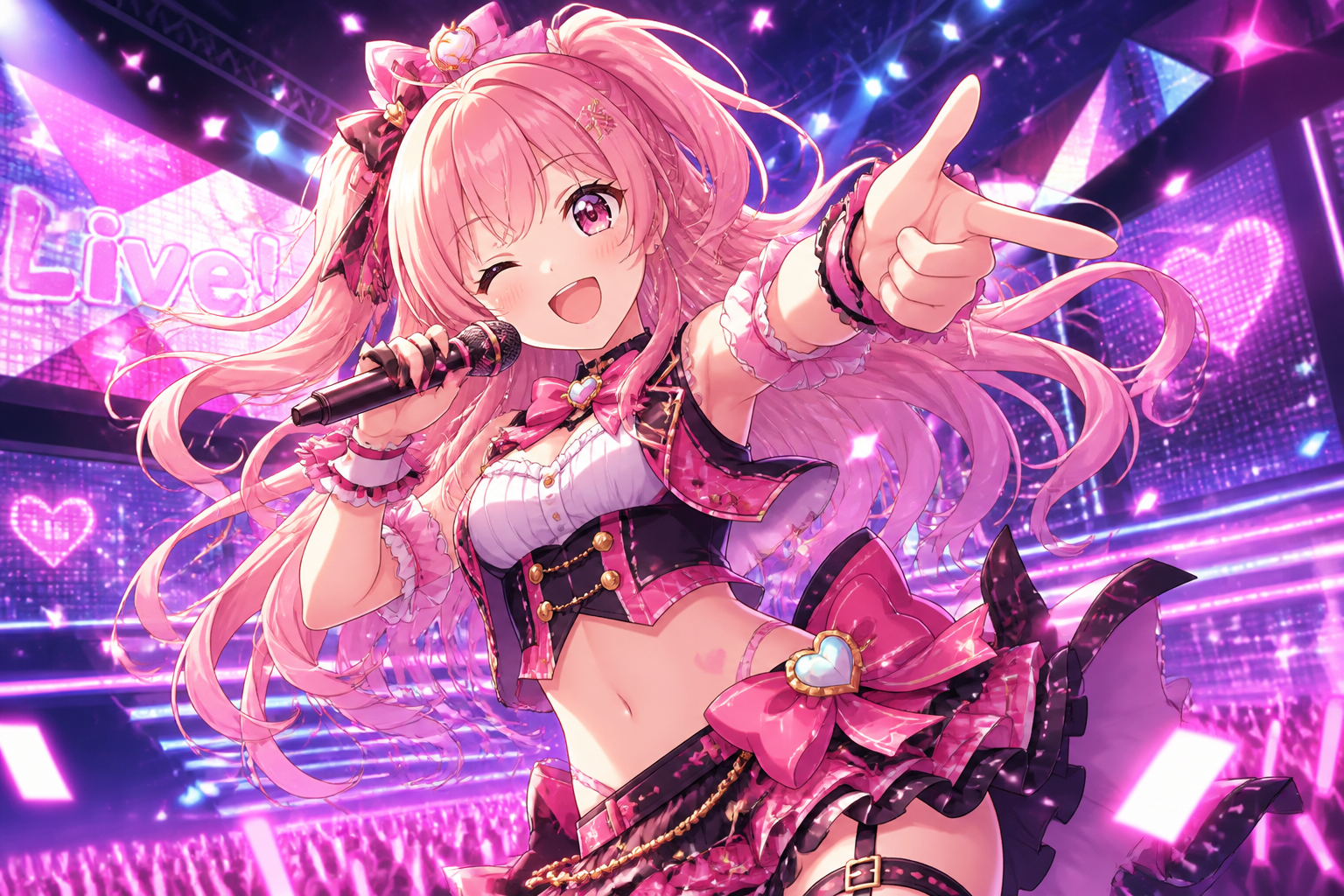 Idol singer on stage