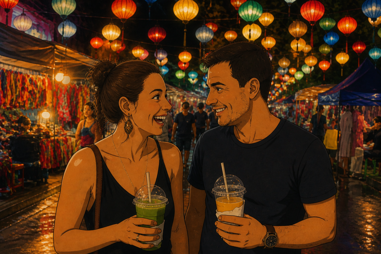 90s anime night market (after)