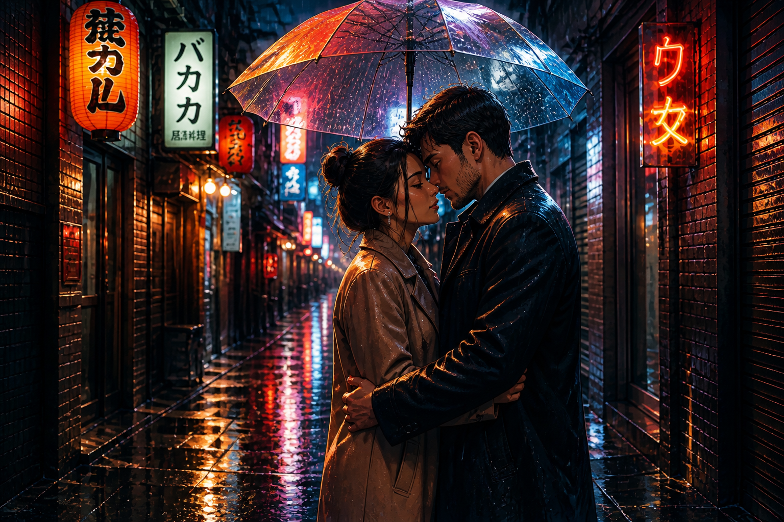 Anime rain scene (after)