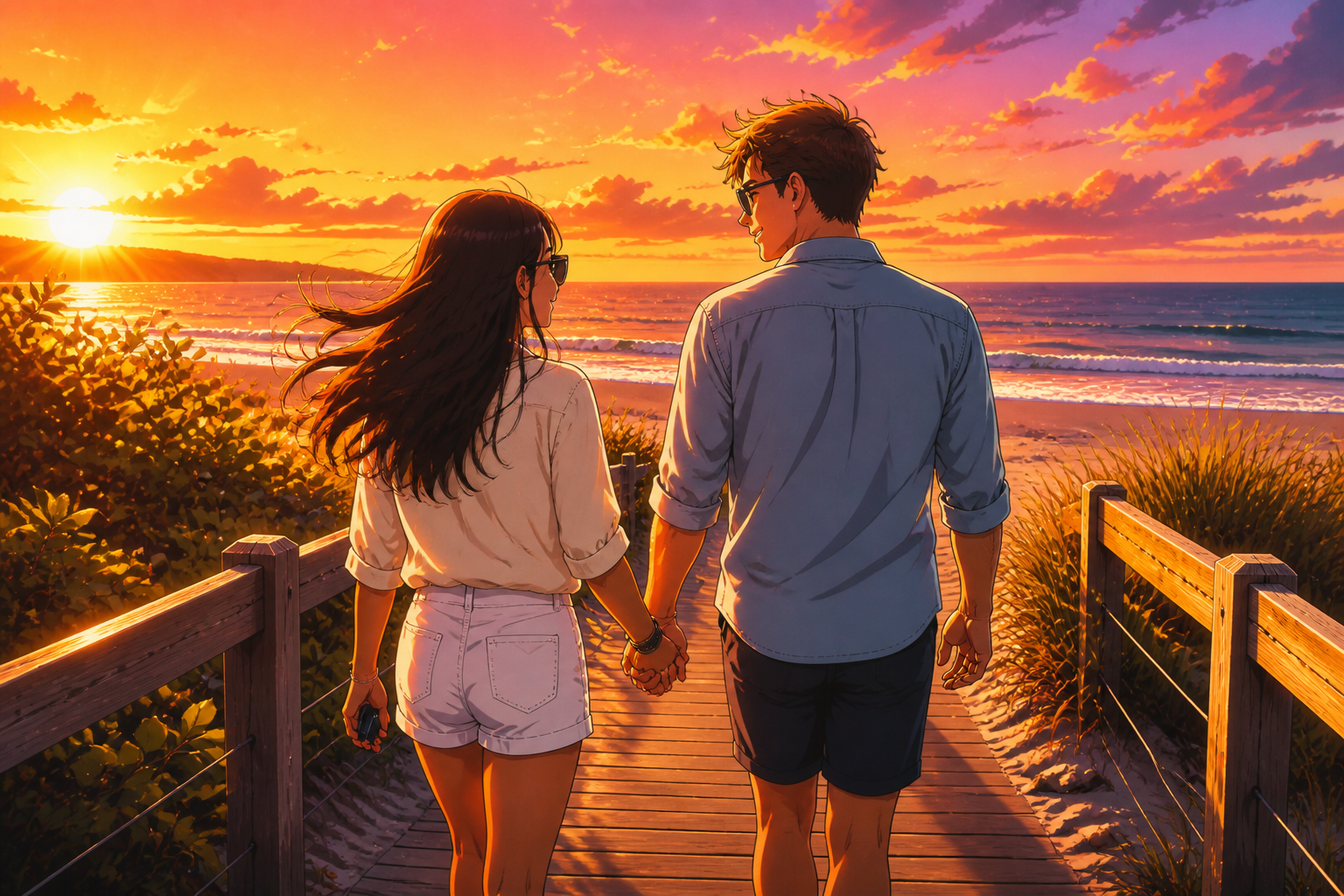 Sunset anime romance (after)