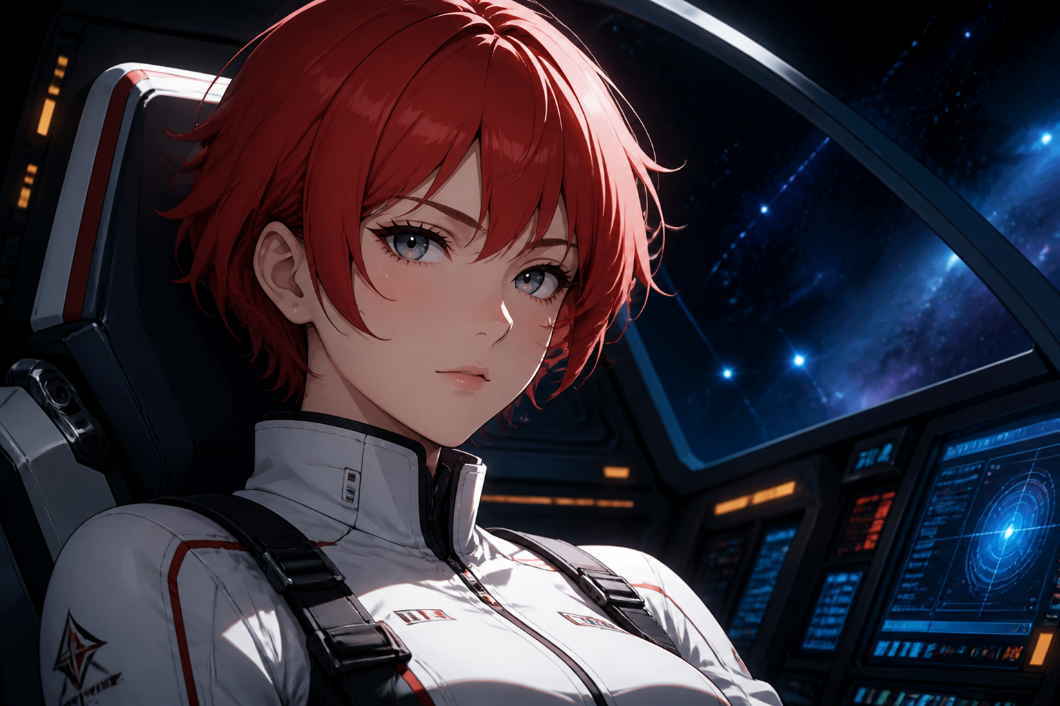 Space pilot portrait